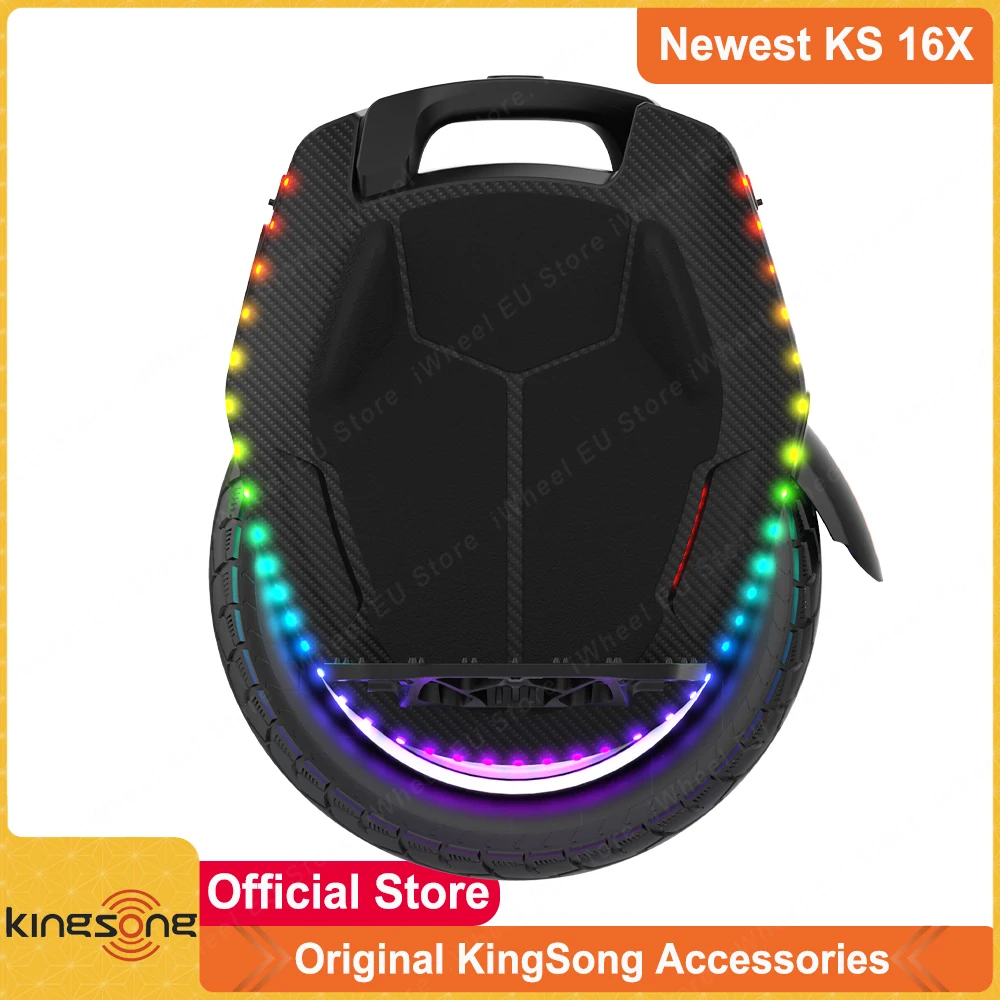 EU Stock Upgrade KingSong 16X 84V 1554Wh Battery 2200W Motor Install HoneyComb Pedal Official KingSong 16X Electric Unicycle