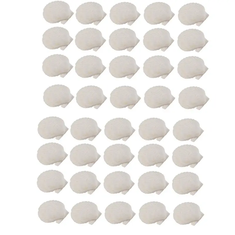 L60A 120PCS Natural Scallop Shells 1.4-2.4Inch White Small Sea Shells For Crafts Crafting Shell Bulk Real Seashells view 5
