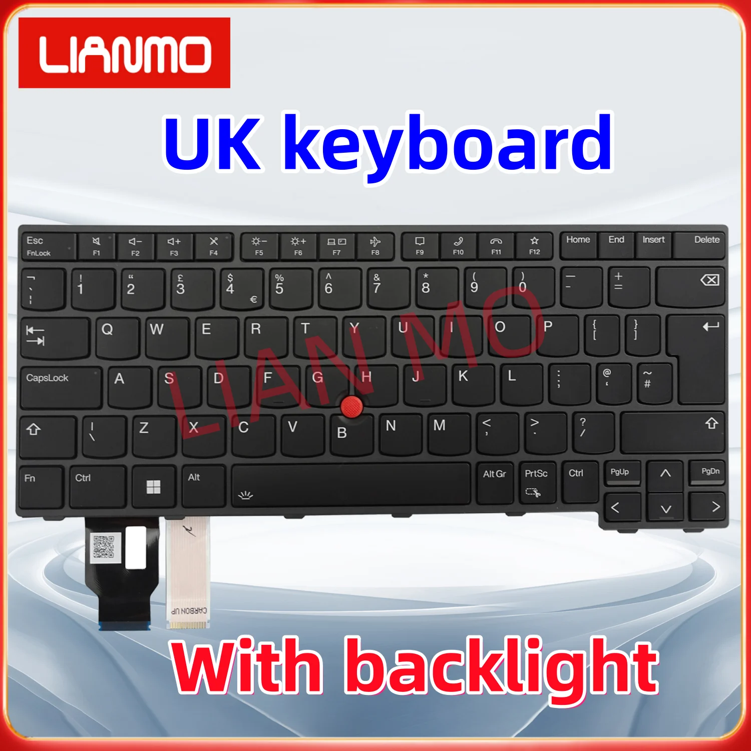 US/UK/CZSK/GR/KR/LA/EE/NO/AR/HE/RU/SI/TR/SP/FR/Klawiatura do Lenovo ThinkPad T14 Gen3 P14S L14 Gen3 Gen4 Klawiatura z podświetleniem — zdjęcie produktu 2