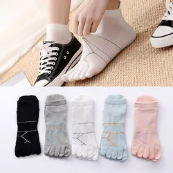 5 Pairs Fashion Five Finger Ankle Socks Cotton Woman Girl Spring Autumn Breathable Funny Sport Short Socks with Toes calcetines