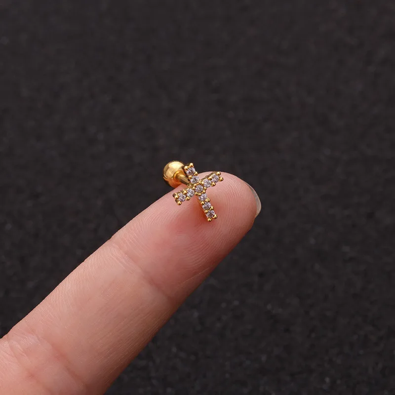 1 قطعة القرط الكريستال الهندسي الفاخر للنساء رومانسية نجمة القمر الأذن مجوهرات السيدات مأدبة أقراط هدايا اكسسوارات #5