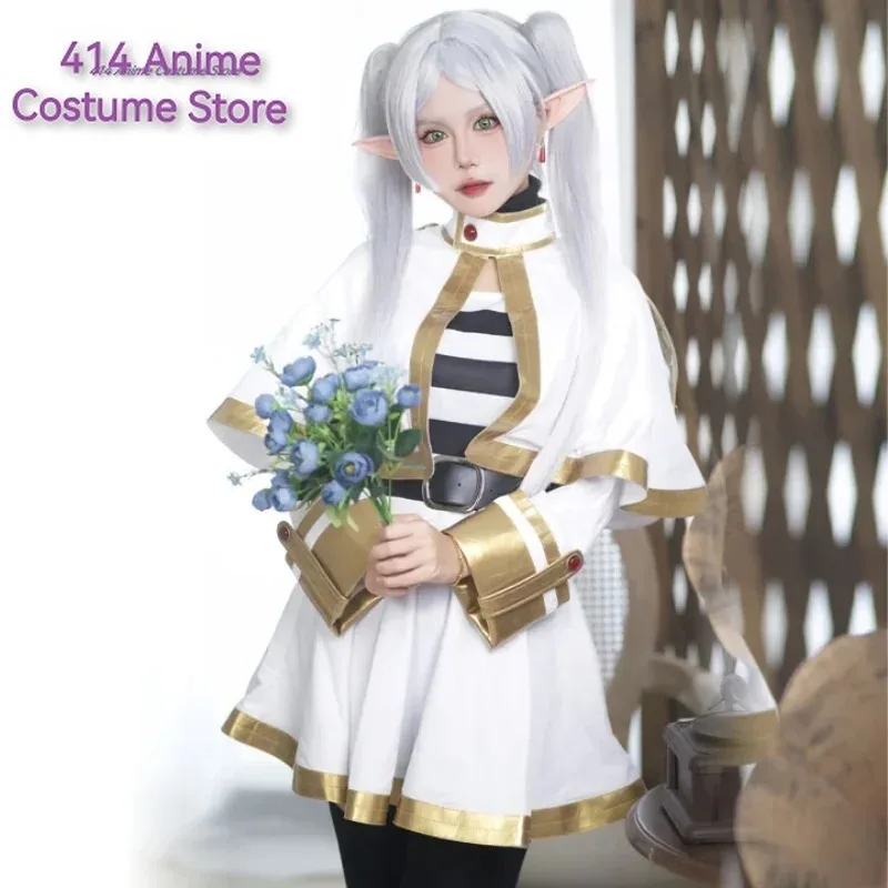 Sousou No Frieren Cosplay Costume Wig Uniform Heiter Himmel Costume Anime Magician Dress Elf Ear Halloween Party Charistmas Suit