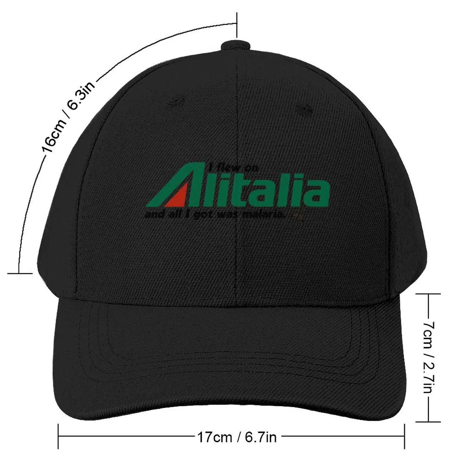 I Flew on Alitalia Baseball Cap Golf Wear fishing hat Military Tactical Cap Luxury Man Hat Women's Beach Outlet Men's