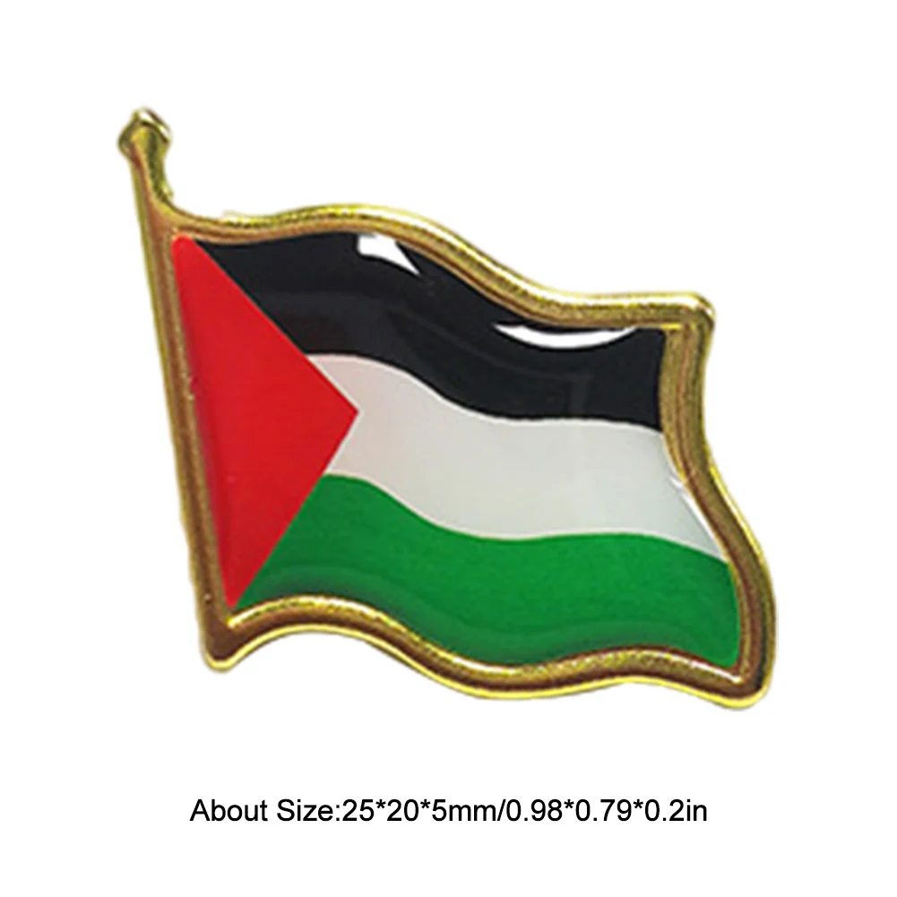 100-5pcs Palestine Flag Pin Badge Palestine Palestinian Flag Pin Badge Lapel Palestine National Enamel Badge Armband