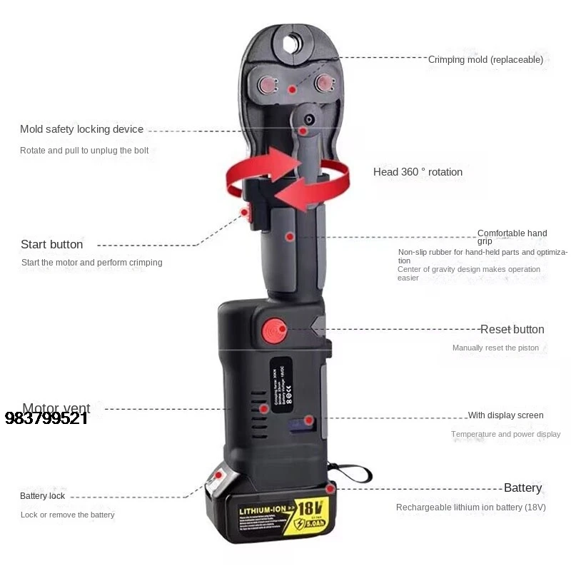 

Good Price Es-1525 Mini Battery Pipe Crimping Tool for Duct Systems Pipe Crimping Tool for Copper Fittings and Multi-Laye