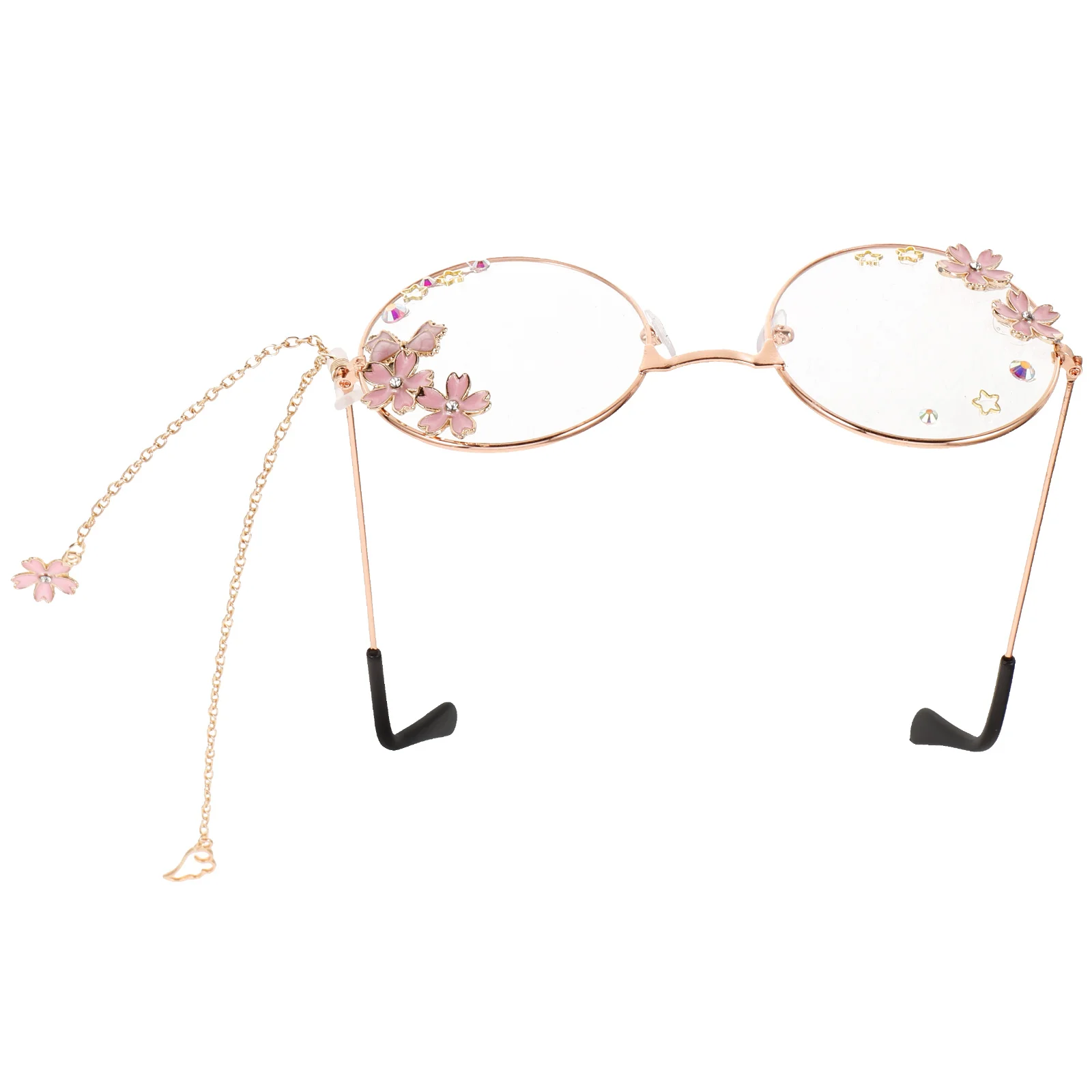 s Flügel Anhänger Brille Steampunk Brillengestell Retro Kette Kawaii Zubehör Lolita Cosplay Kopfbedeckung Kostüm Ästhetisch