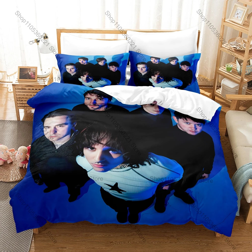Cool Black Grey Generic Concert Stage Silhouette Duvet Cover Set 1 Duvet Cover + 2 Pillowcases Soft Microfiber
