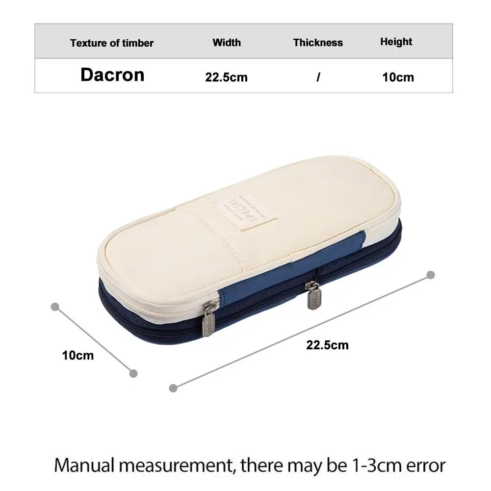 Kawaii Pencil Cases Large Capacity Pencil Bag Multi Layer Stationery Bag Is Simple For Students Comfortable To The Touch