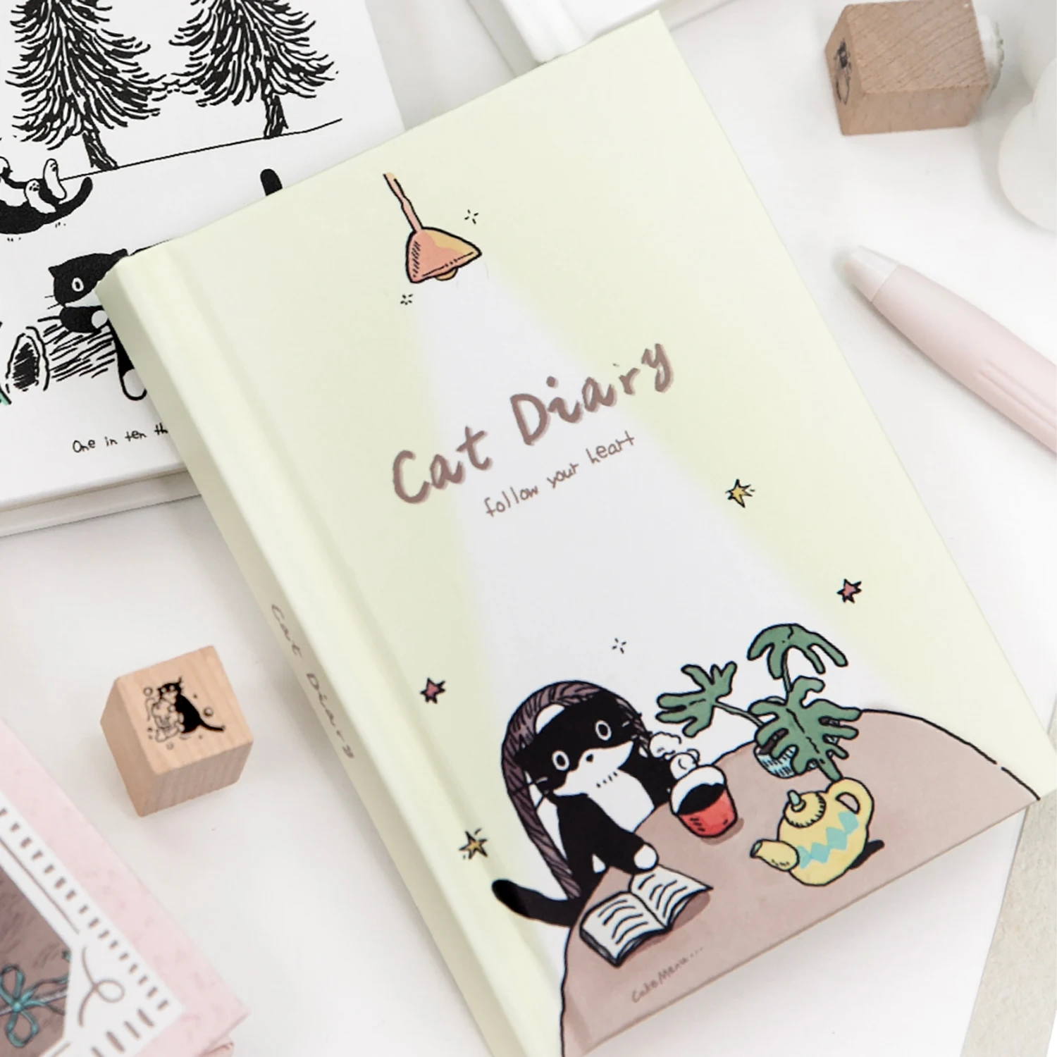 Caderno de Capa Dura Cat Diary - Notebook Dotted A5 avaliação e preço