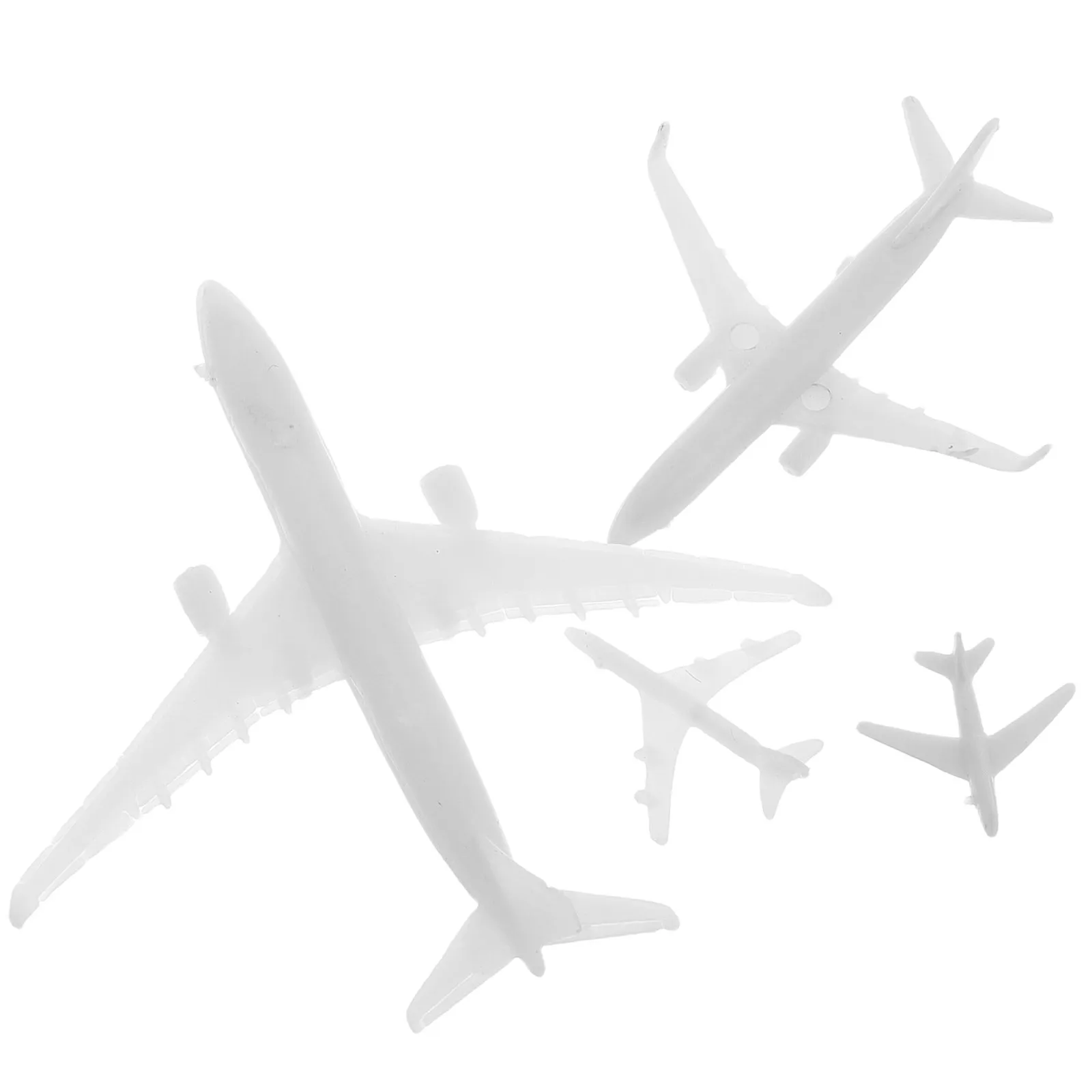 

4Pcs Airplane Miniature Sand Table Micro Landscape Plastic Creative Aircraft Small Plane Decoration