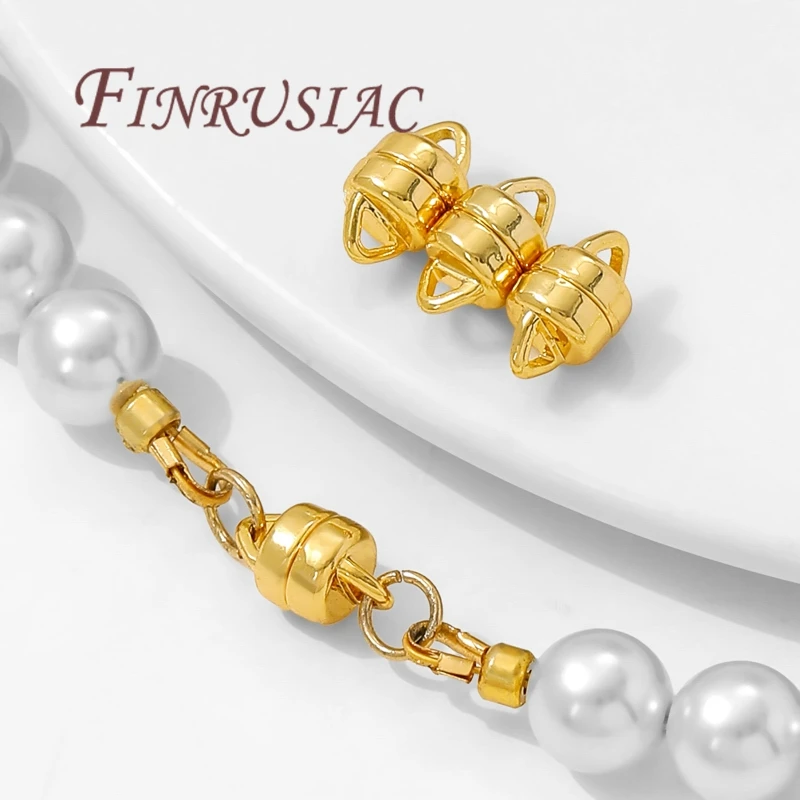6x10mm 18K Gold Plated Magnetic Clasps For Jewelry,Connectors Clasps For Bracelets Necklaces Making Accessories,Magnet Clasp - view 6