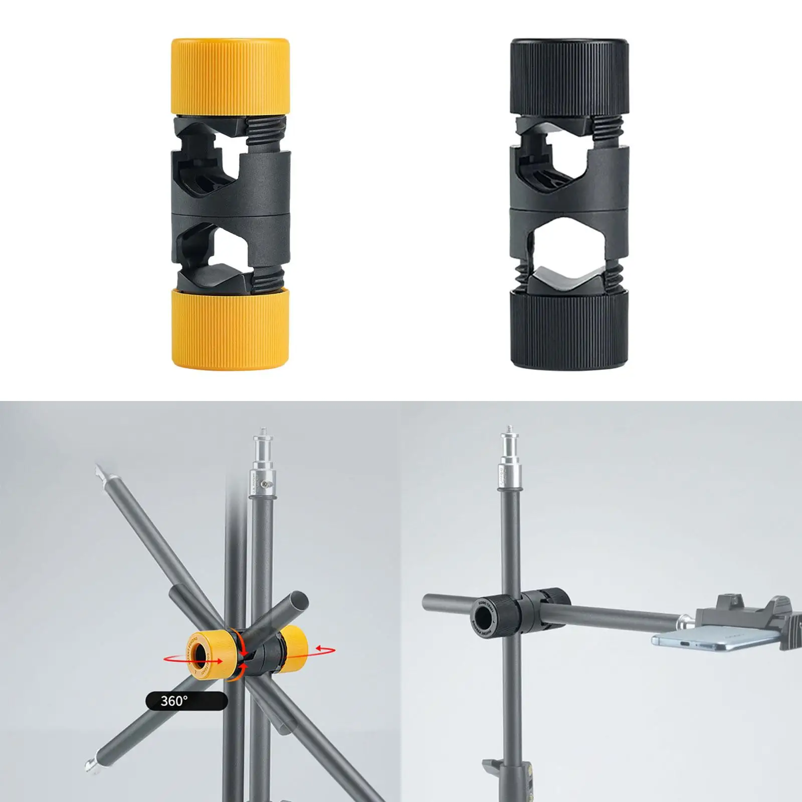 DSLR Flash Light Stand Center Handle Shaft Adapter Tripod Mount Bracket Multifunction Light Stand Adapter for D12-22mm Tube Rod