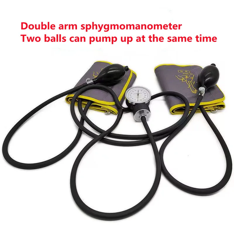 Dual arm sphygmomanometer with air bag inflatable sphygmomanometer can prevent stroke