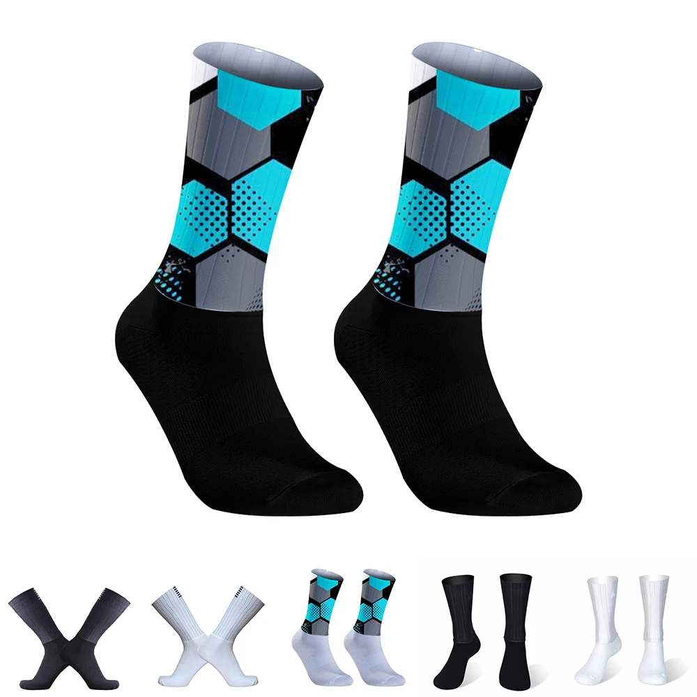 

2024 New Cycling Silicone Anti Slip Seamless Pro Team Socks Breathable Socks Outdoor Sport Bike Socks