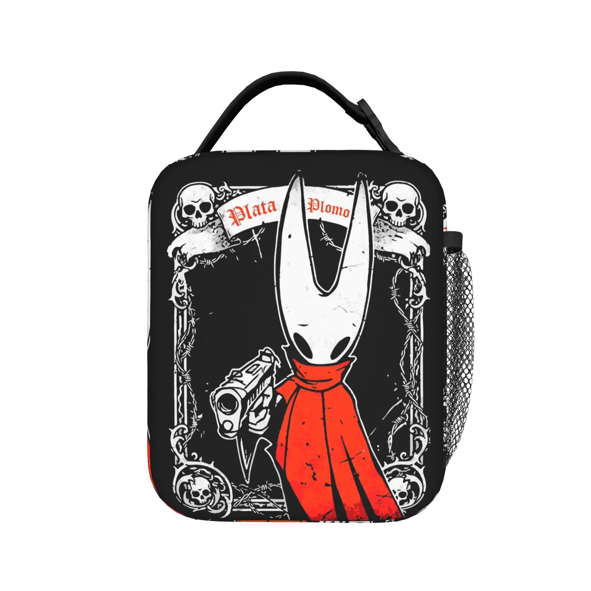 Silver Hornet or Lead Hollow Knight Silksong Insulated Lunch Bags Cooler Bag Reusable,Lunch Container  Portable Tote Lunch Box