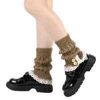 Ankle Warmers Leg Womens Winter Warm Stretch Knitted Slouch Thermal Ladies Thick Cuffs Boot Socks Female Gaiter Lolita Gift