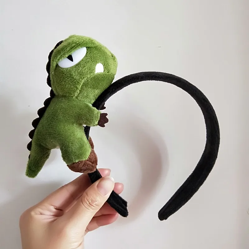 Funny Cartoon Hair Hoop Plush Animals Dinosaur Headwear For Girls Kawaii Hair Accessories Hair Head Hoop Bands Women Hairband