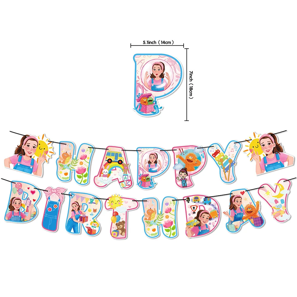 جديد Ms & Racheled المعلم موضوع حفلة عيد ميلاد بالون للزينة راية كعكة توبر لوازم الحفلات لهدايا عيد ميلاد الطفل