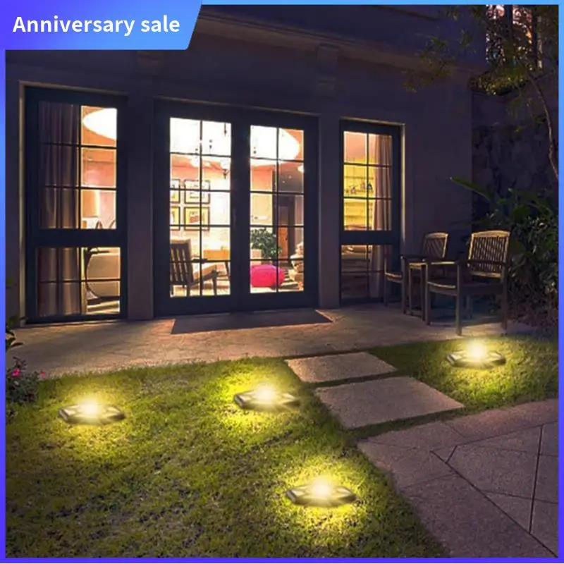

AD23-4PCS Outdoor Garden Solar Lights Outdoor Ground Lights With 12 LED Light For Patio Pathway Yard, Paths, Decks, Lawns