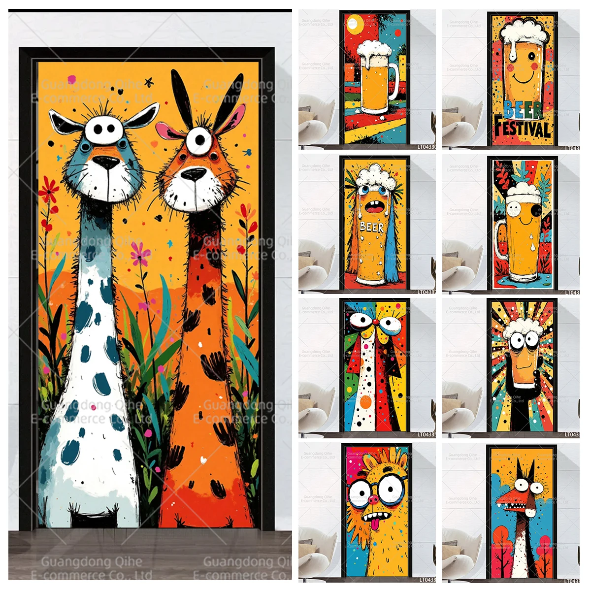 Decorations Removable Graffiti Poster Door Vinyl Contact Paper Art Mural Decals For Doors Cabinets Home Decoration