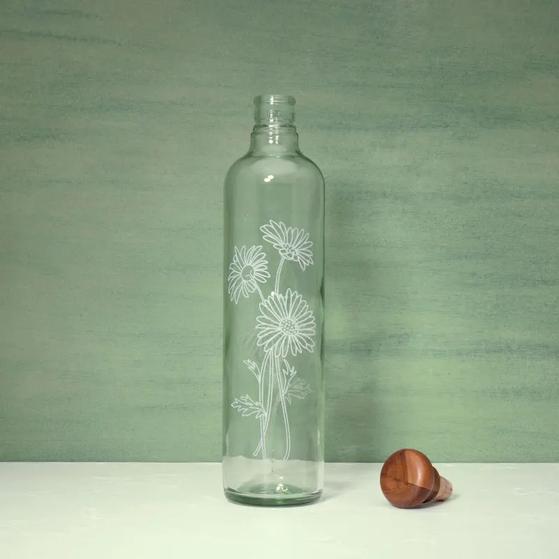 

Aesthetic Aesthetic ideal Bottle Capacity Capacity ml Clear Clear capacity Color clear Combines Natural Daisy Glass Water Bottle