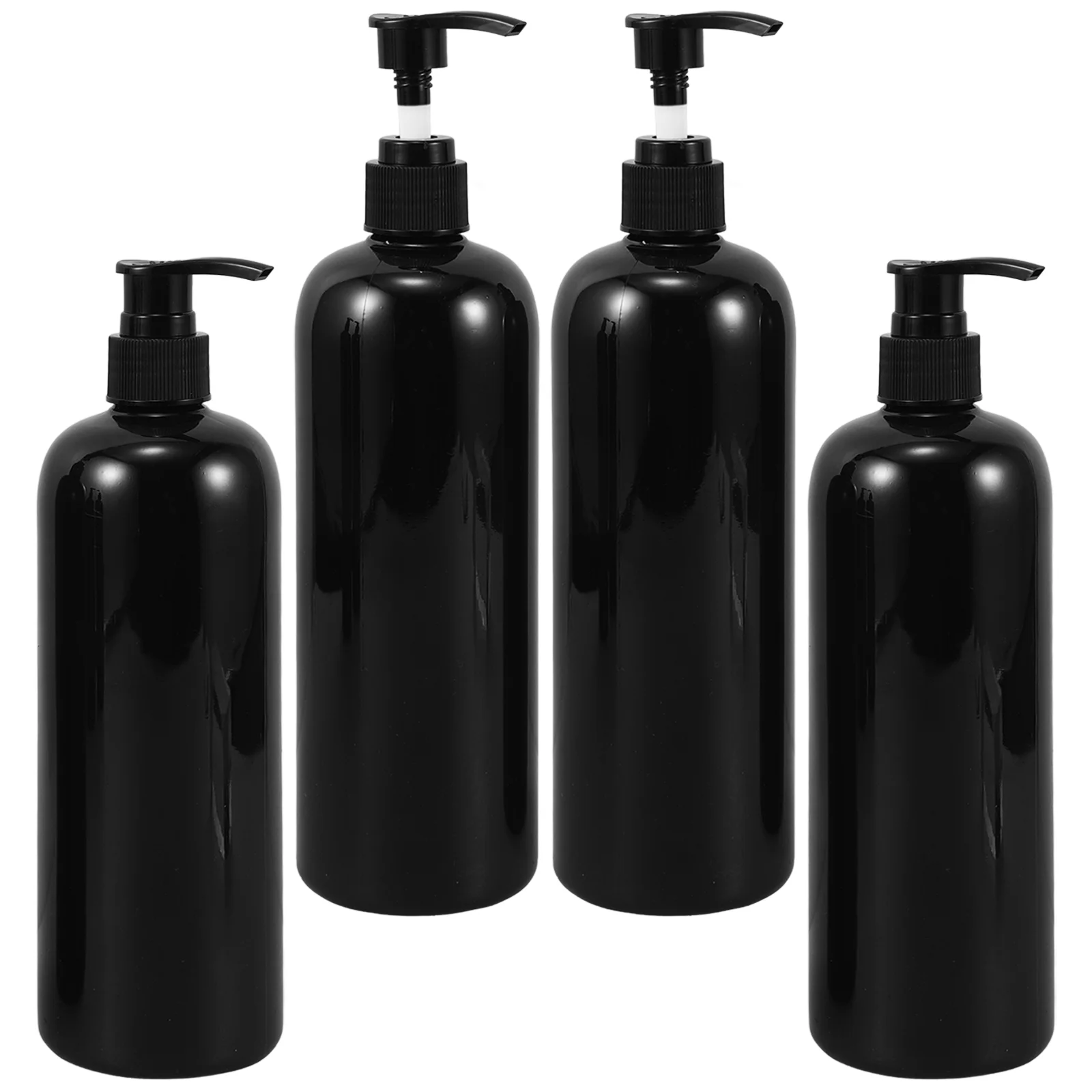 

4 Pcs Empty Black Shampoo Bottle Travel Bottles Refillable Lotion Soap Container