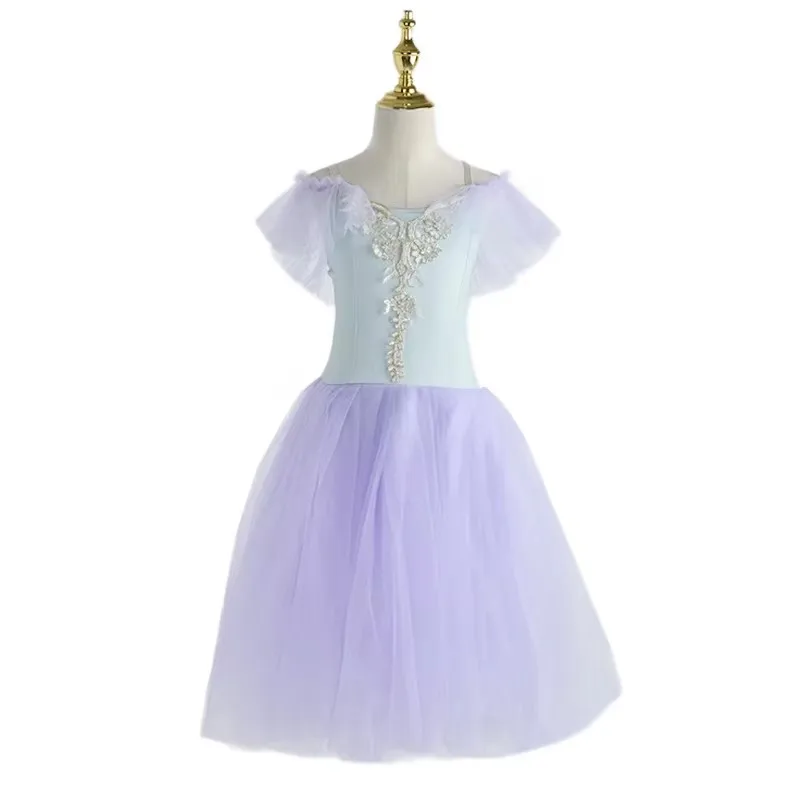 

Children Professional Skirt For Girls Long Tutu Ballet Adulto Kid Swan Cosumes Princess Dance Dress Performance Clothing