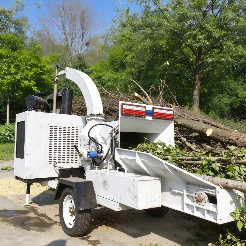 Powerful PTO Driven Wood Chipper Wood Crusher Shredder Farm Orchard Forestry Cleaning Projects Heavy Duty Branch Chipper