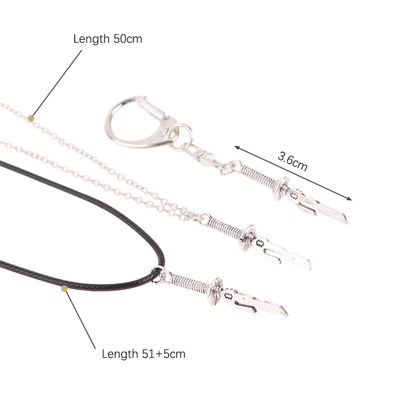 애니메이션 후시구로 토지 소드 목걸이, 천리 칼의 창 펜던트, 코스프레 목걸이, 유니섹스 초커 쥬얼리