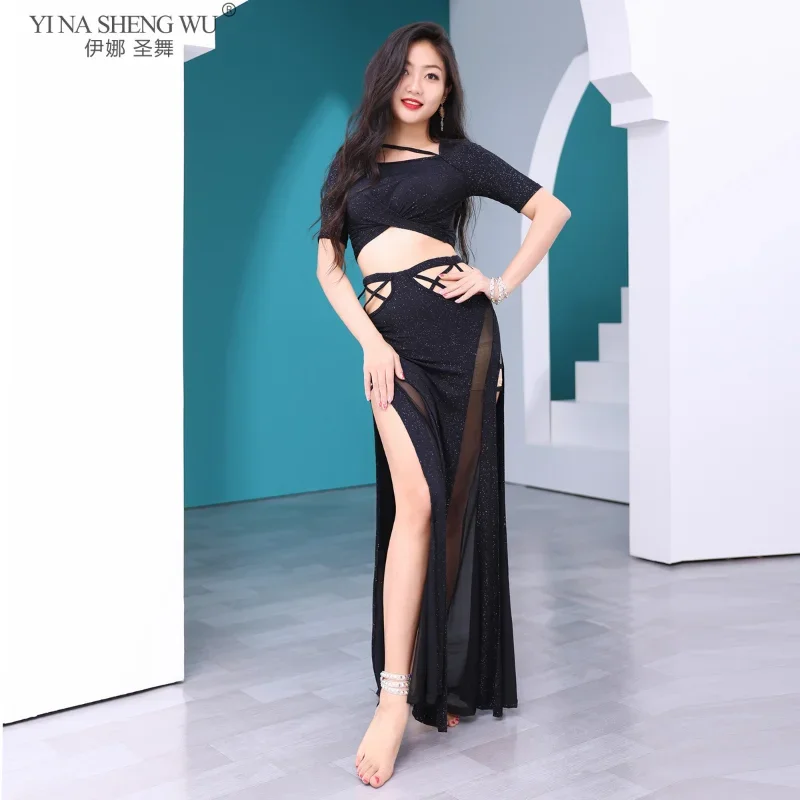 New Bellydance Costume Woman Belly Dance Clothing Top Long Skirt Belly Dance Performance Wear Skirt Sexy Indian Practice Clothes