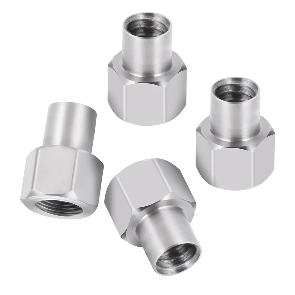 YEAHRUN 4Pcs Stainless Steel Extended 2/3/4/5/6mm Wheel Hex Adapter for TRX-4M 1/18 RC Car Upgrade Parts