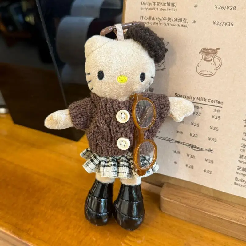 

Kawaii Trendy Long Legs Kt Keychain Maillard Series Hellokitty Plush Doll Ornament Backpack Pendant Cute Daily Holiday Gift