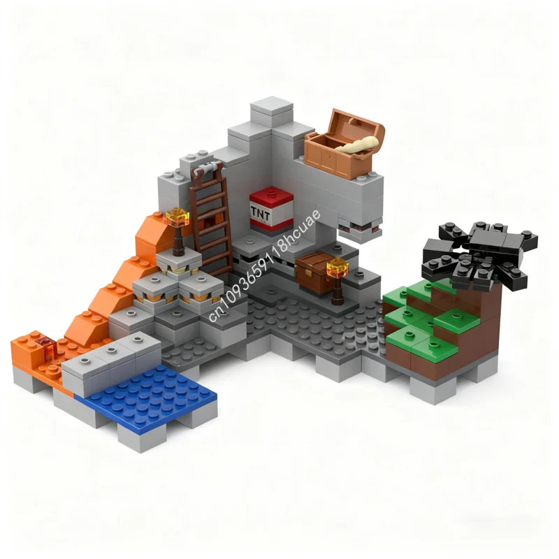 238pcs MOC 21113cavealternativebuild my world Model Building blocks Modular Assemble Kids Education idea toys Christmas gifts