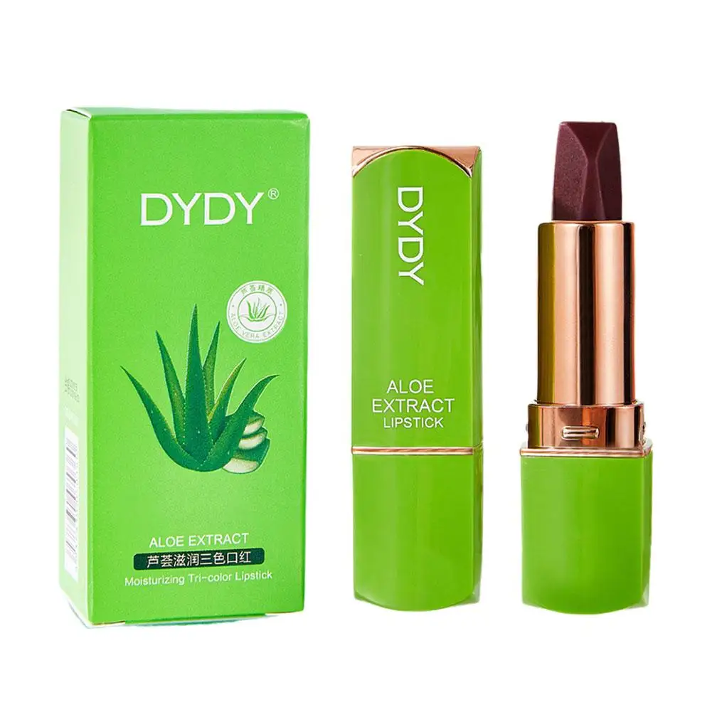 Aloe Vera ลิปสติกอุณหภูมิสีเปลี่ยน Lip Balm Lasting Nourishing Exfoliating Care Lip ลิปสติก Anti-drying Moistur E3N2