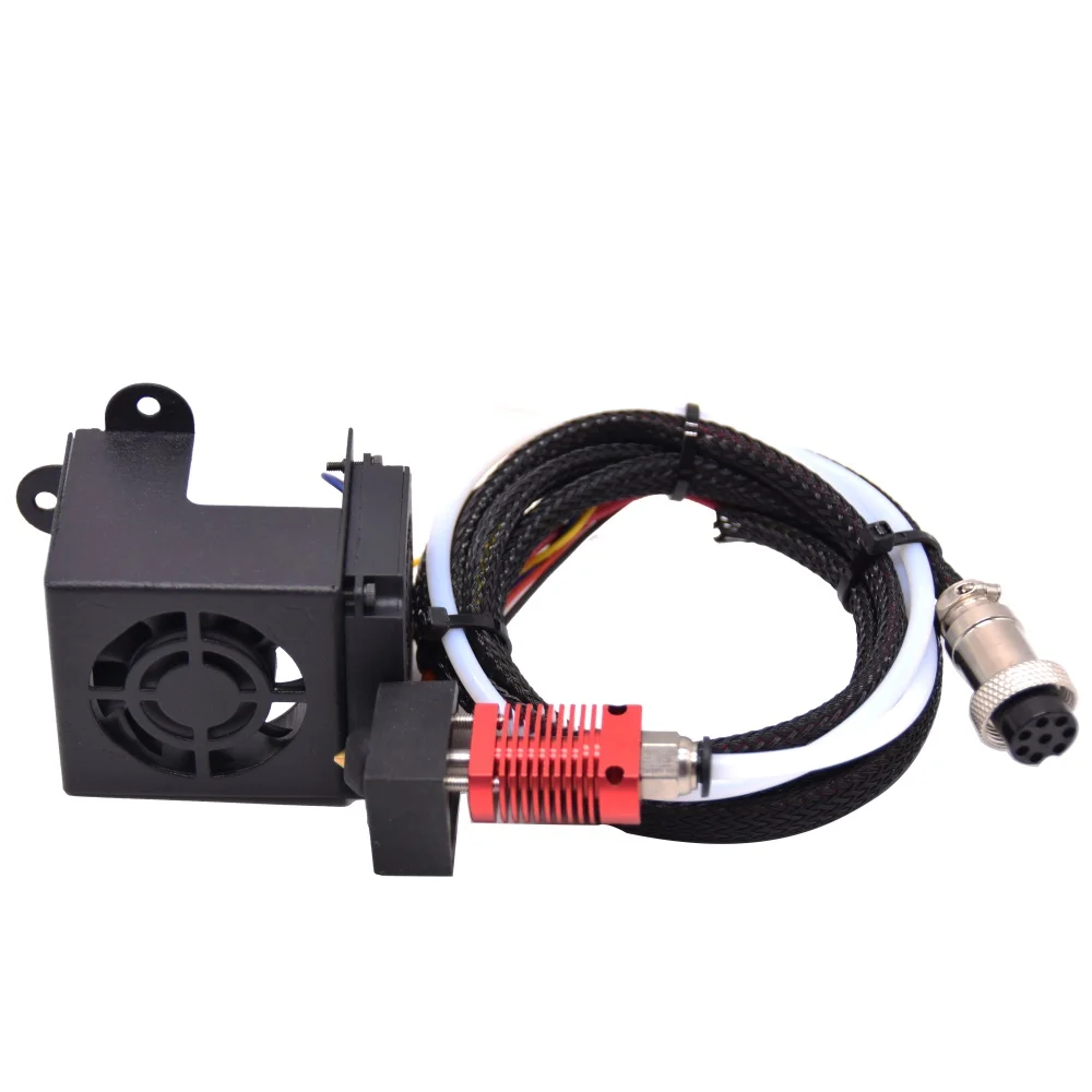 

Creality CR-10 Ender 3 Full Assembled Extruder Kit With 12V/24V Double Fans Cover Air Connections 0.4mm Nozzle Heating Block