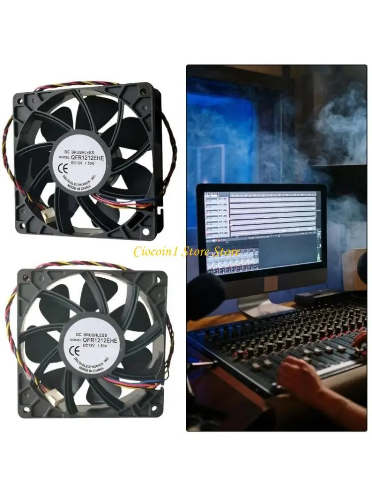 A3PC QFR1212EHE 12V 1.5A 12038 Cooling Fan 120X120X38MM 197.2CFM 4000RPM High Speed Cooling Fan for Computer Case Server