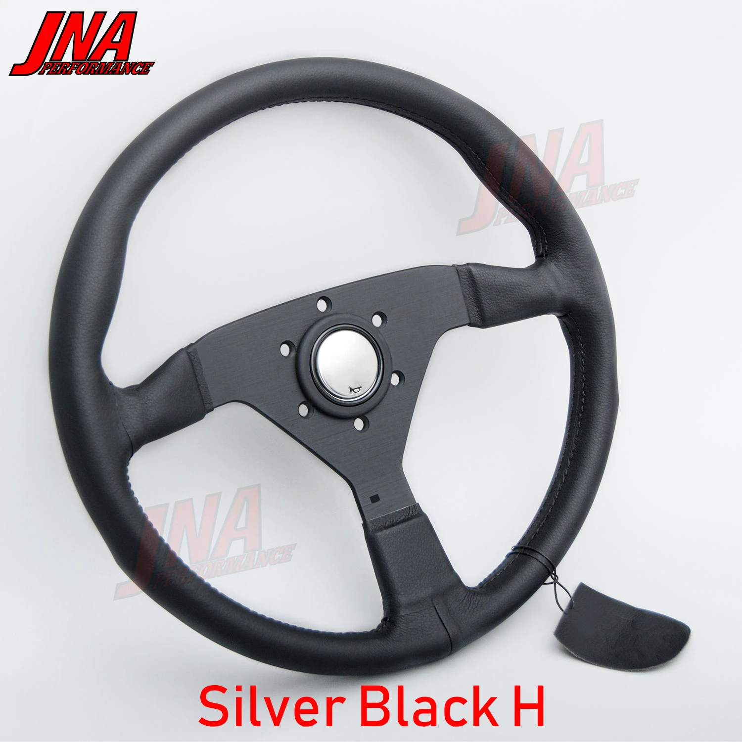 Microfiber Leather JDM Motosports Montecarlo Steering Wheel Classic Black Racing Steering Wheel PC-ST51