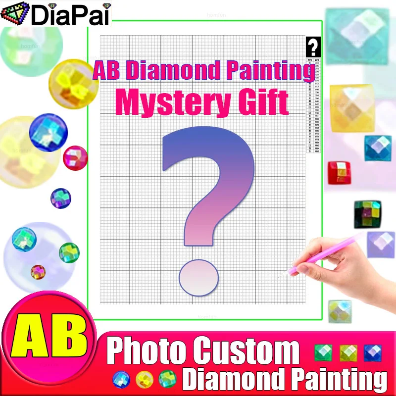 DIAPAI AB Drills Photo Custom Mystery Diamond Painting 5D DIY Mysterious Picture of Rhinestones Embroidery 3D Cross Stitch Gift