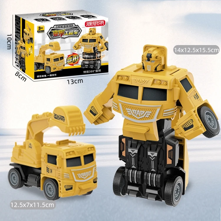 Transformation Toys Engineering Vehicle Excavator excavation Robot Car Alloy Plastic Action Figure Children Gift Kids Toys