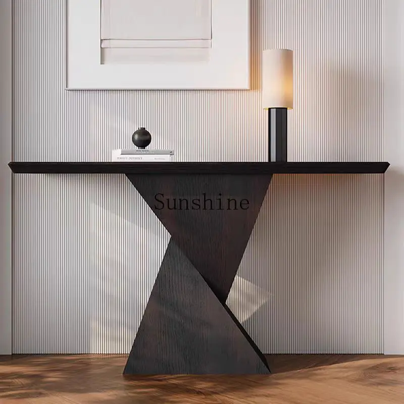 

Chinese smoky color end view table against the wall medieval simple creative aisle cabinet
