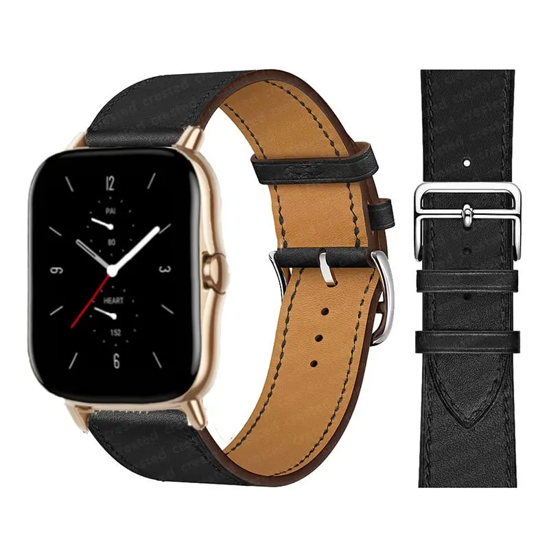 20mm/22mm leder band Für Amazfit GTS/2/2e/GTS2 Mini/GTR 3 pro 42mm/47mm/GTR2/2e/stratos 2/3 Sport Uhr Armband Amazfit bip strap