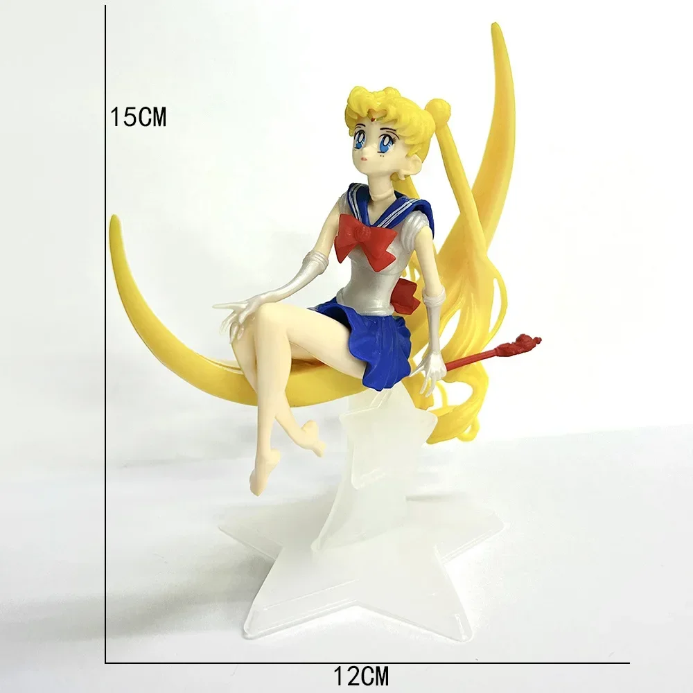 

Comic Sailor Moon Tsukino Usagi PVC Handmade Cake Decoration Action Model Doll Car Decoration Children's Christmas Birthday Gift