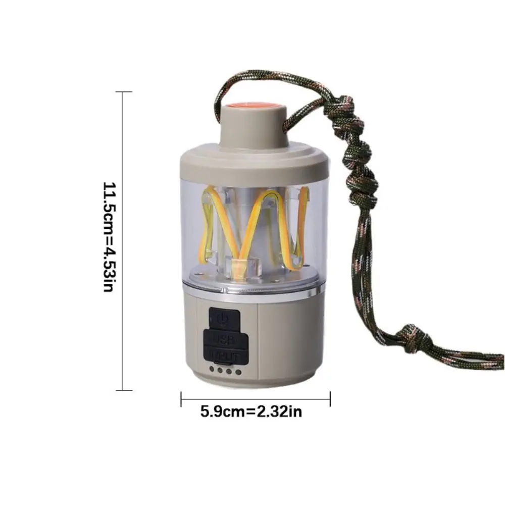 Durable Multifunctional Portable Camping Lantern LED Rechargeable Tent Lamp Hanging Atmosphere Camping Lantern Flashlight