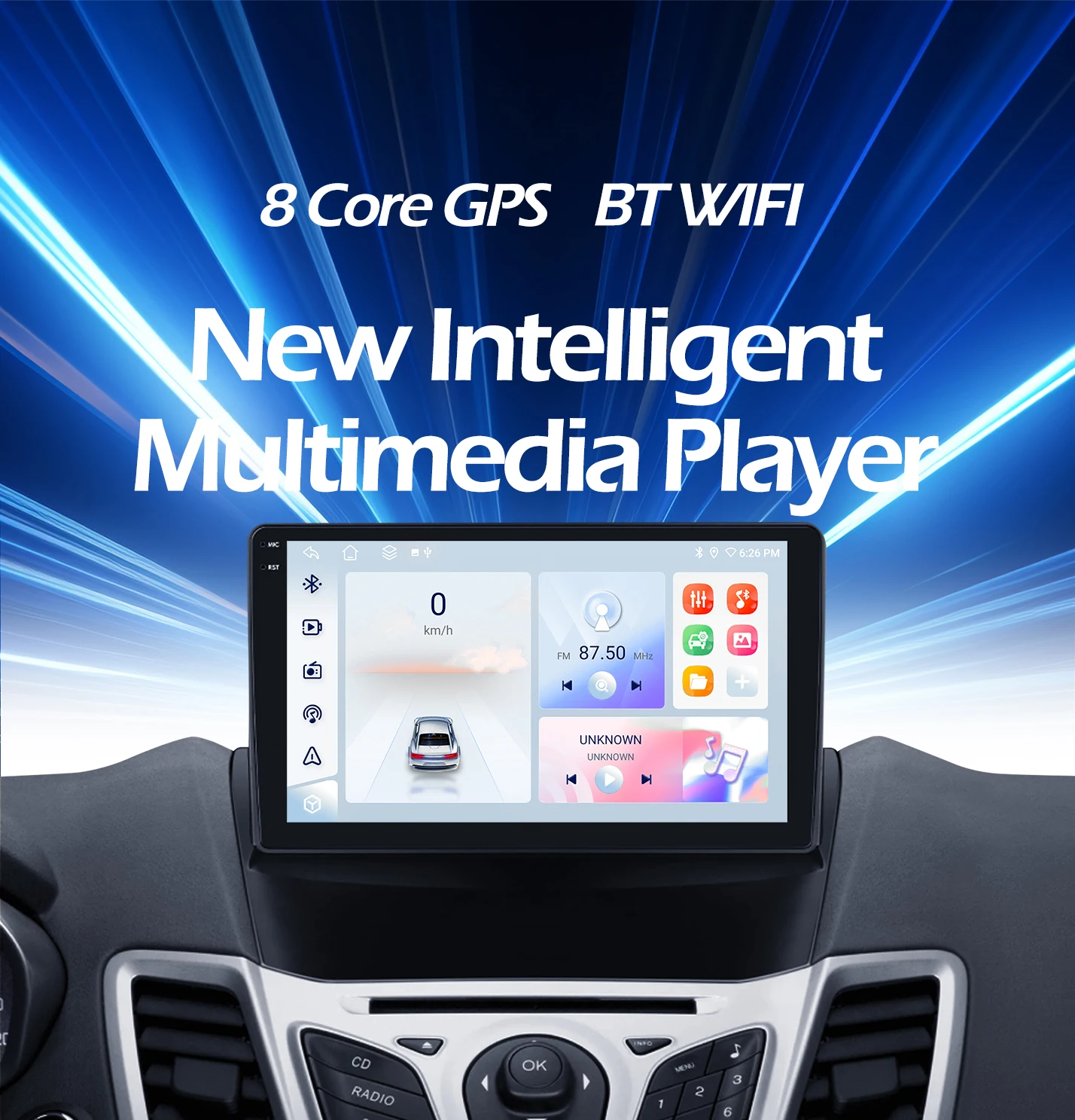 Für Ford C-MAX Kuga 2 Escape 3 2012-2019 Android 16 Auto-Radio Kabelloses Carplay GPS-Navigationsdisplay Stereo-Video-Tools BT – Detail 5