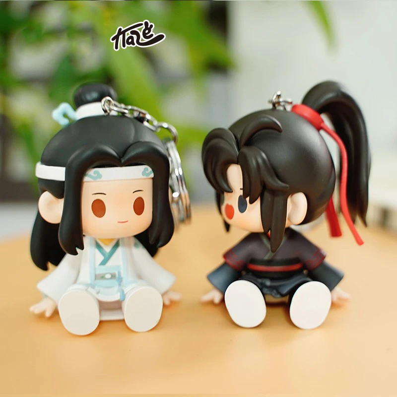Original Genuine Wei Wuxian Lan Wangji 6CM Pendant Anime Character Q Version Model Collectible Toys Holiday Gift