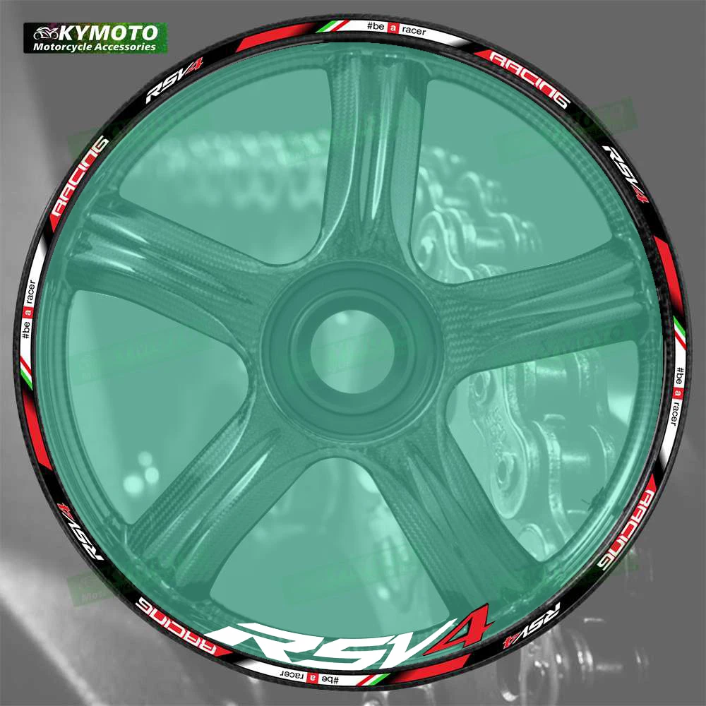 

Аксессуары для мотоциклов Aprilia RSV4 RS4 RS V4, 17-дюймовые наклейки на передние и задние колеса, водонепроницаемые наклейки на колеса, наклейки на обод