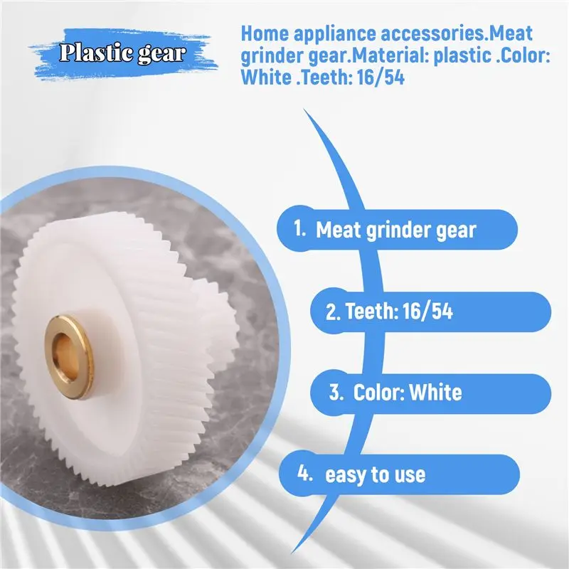 ABKJ-Meat Grinder Parts Plastic Gear Parts For Meat Grinder MG-2501-18-3 Fit Elenberg