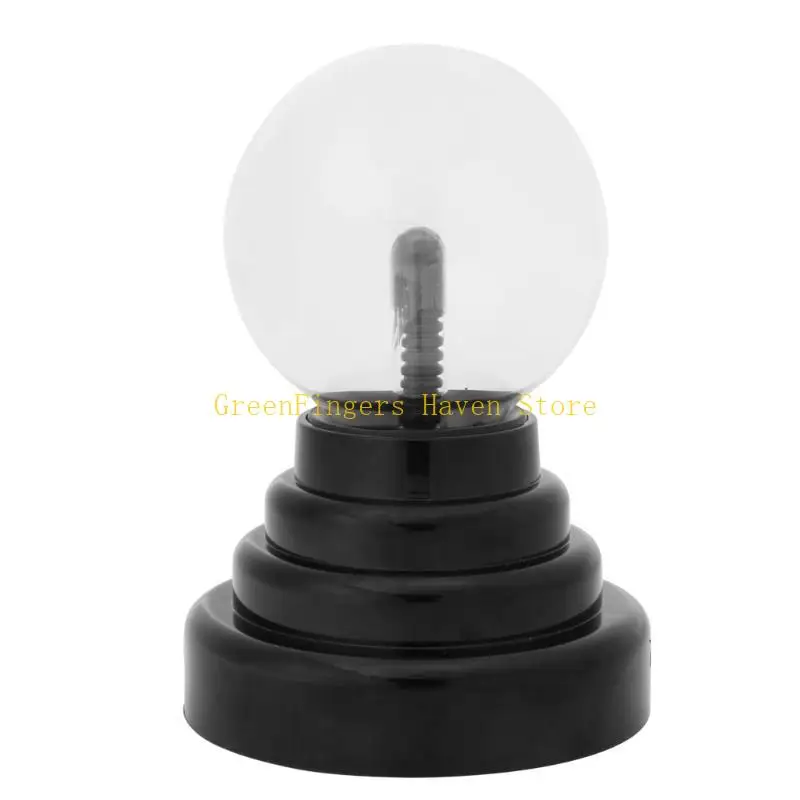 F68D Bola plasma kaca baru Hot USB Sphere Untuk Lamp Light Party Black