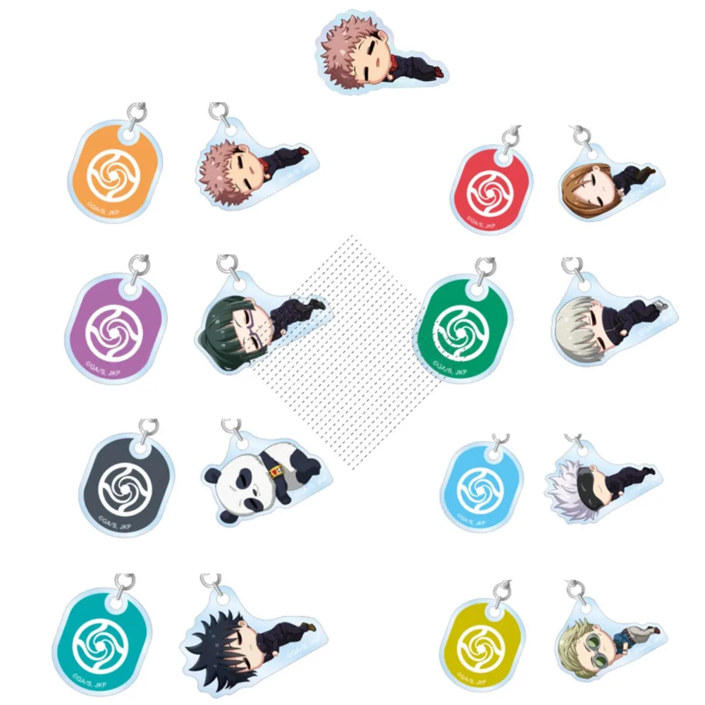 Game Fushiguro Megumi Yuji Itadori Gojo Satoru Kugisaki Nobarchain Doll Anime Acrylic Keyring Pendant For Gift