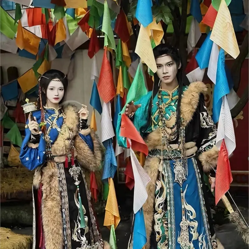 

Men and women ethnic style Yunnan photography trip photo new clothing